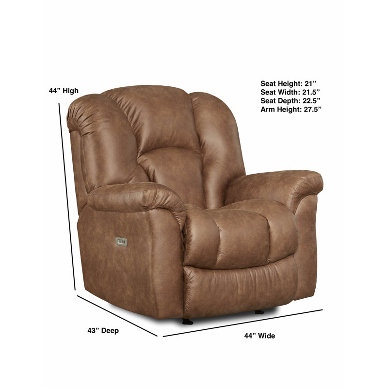 Fauteuil inclinable électrique Sahara avec massage à air et chaleur, Brun