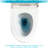 Dual Flush Ceramic Toilet - Powerful Flushing, Keeps Clean And Fresh Soft Closing Seat, Prevents Loud Noises