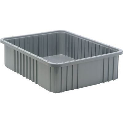 Dividable Grid Container, 22-1/2"L x 17-1/2"W x 6"H, case of 3