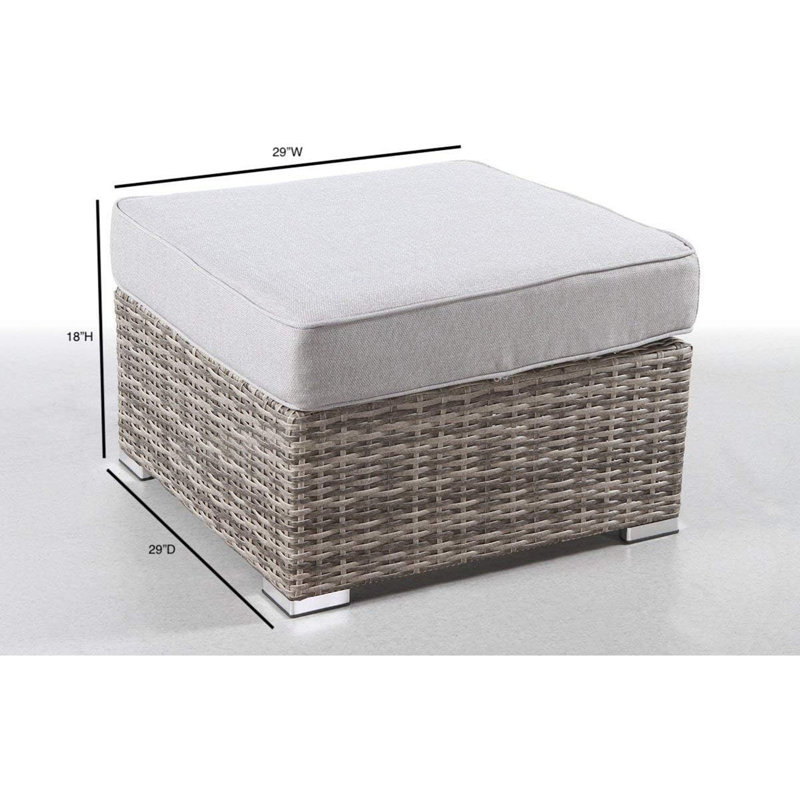 Repose-pieds d'extérieur avec coussin
