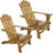 Fanna Rustic Charred Fir Wood Adirondack Chairs