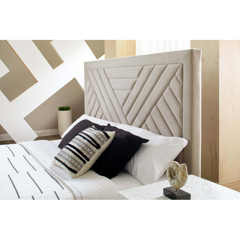 Lit tapissier standard Hershley, Grand, Colombe