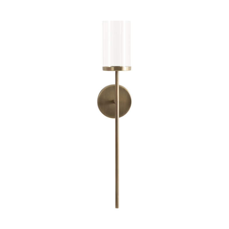 Blaise 14.0" Metal Wall Sconce, Gold, 24" H x 3.5" W x 6" D