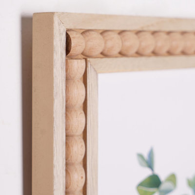Farmhouse Beaded Wood Frame Botanical