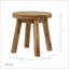 Table basse 16 po x 16 po en acacia massif pour le salon Peu encombrant