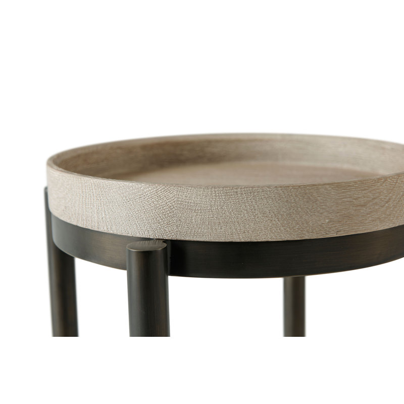Repose Solid Wood End Table, Gray Oak, 22" H x 24.25" W x 24.25" D