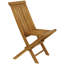 Chaise de salle à manger d'extérieur pliante en bois de teck Allani