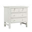 Table de chevet avec 4 tiroirs de rangement - Blanc antique
