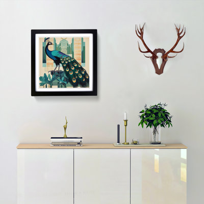 Peacock Bauhaus No.1 - Framed Print