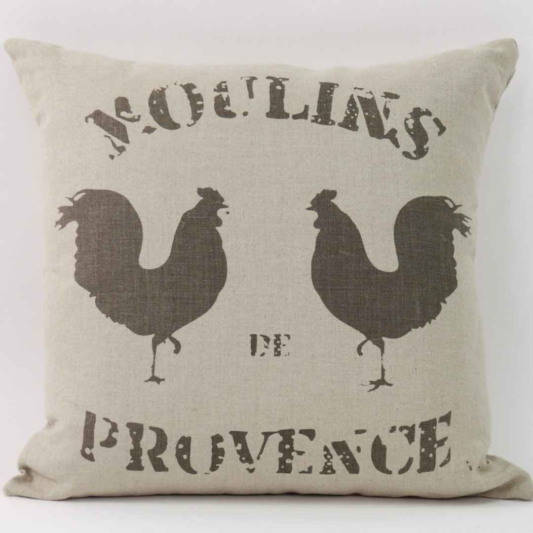 French Linen Throw Pillow Zentique
