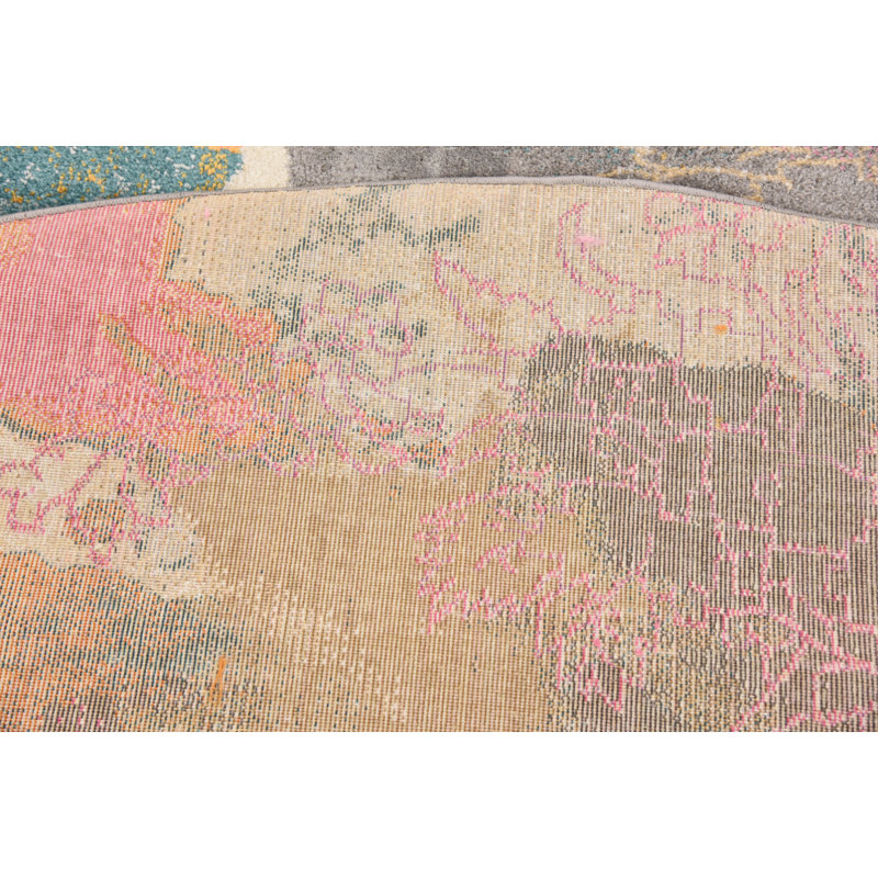 Tapis rose Brinkley, Rond 8 pi