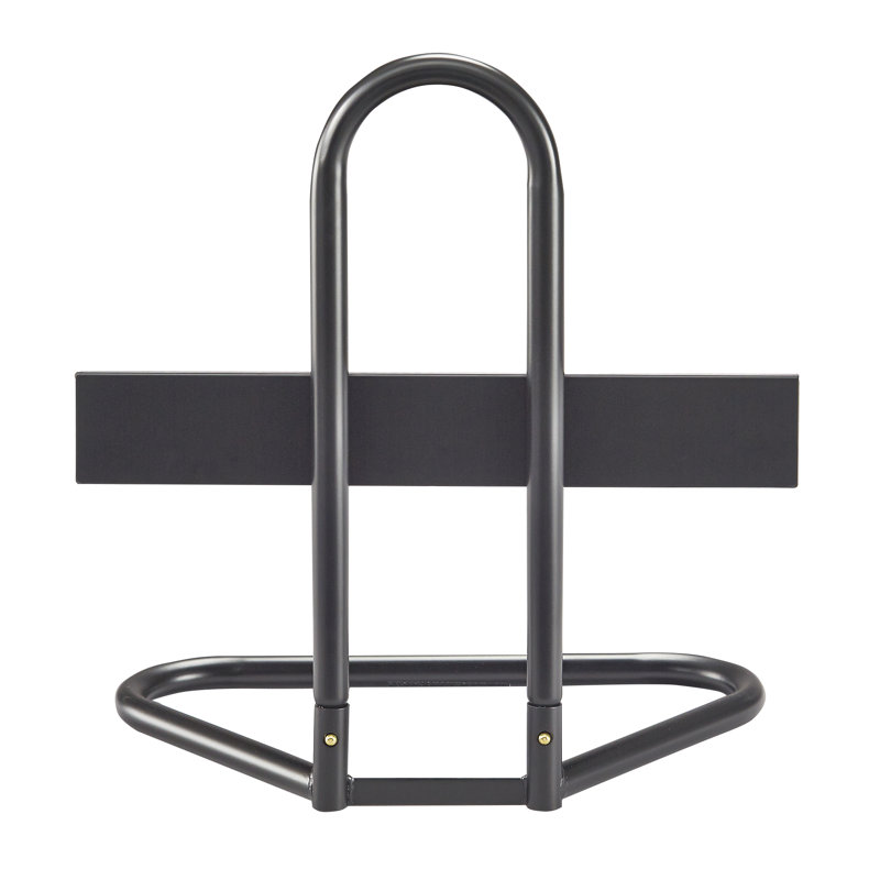 Black Adjustable Heavy Gauge Steel Footrest with Anti-Slip Surface