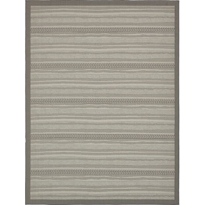 Tapis intérieur / extérieur rayé gris McLellen