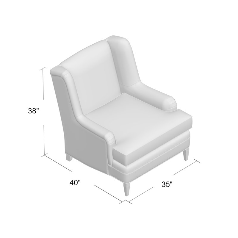 Savanah Wingback Chair, Adley Navy