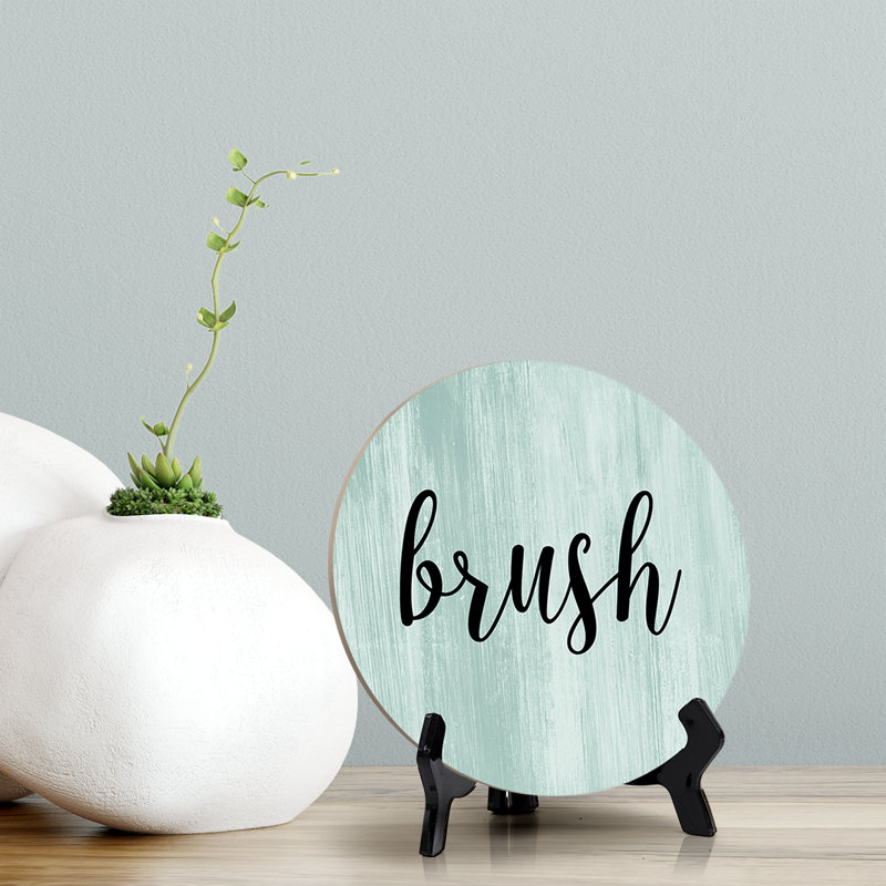 Enseigne de table Brush avec chevalet, Vert