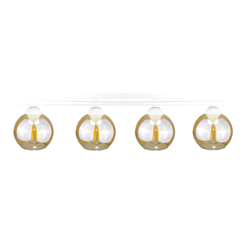 Bilha Glass Flush Mount, White