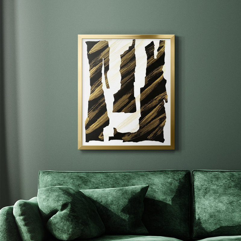 Onyx Obelisks I Premium Framed Canvas - Ready to Hang, Gold, 24" H x 20" W