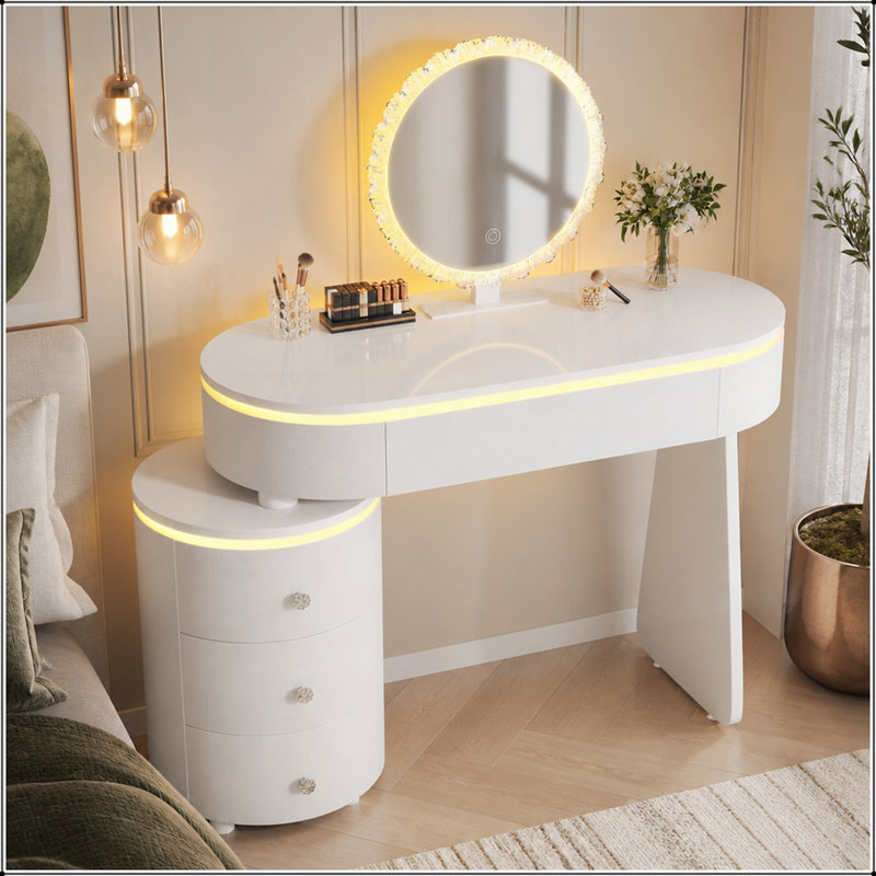 Petit meuble-lavabo à hauteur réglable