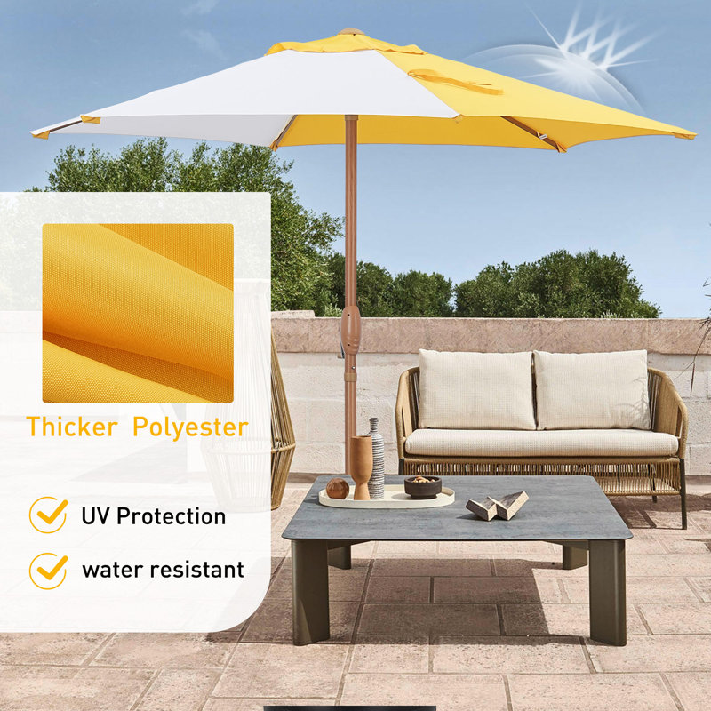 Parasol de patio 7,5 pi avec base