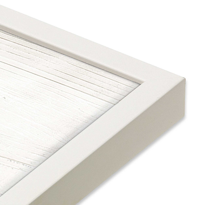 «Holiday Bells Wreath I», impression, Cadre simple opaque blanc, bois massif, H 13,5 po x l 13,5 po