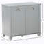 Armoire de trieur de linge Tilt-Out, organisateur de rangement de salle de bain avec panier inclinable à deux compartiments, gris-193599117