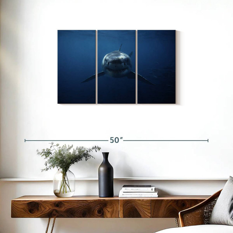 Brampt Shark Stalking, 20" H x 33" W