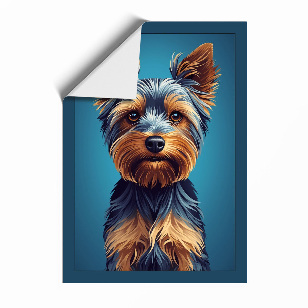 Portrait of a Yorkshire Terrier Modern - Framed Print