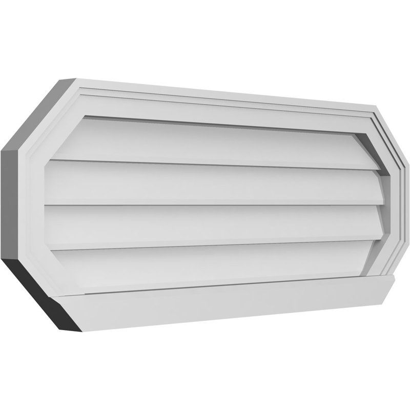 Évent horizontal gondole allongé en surface octogonal Signature, H 14 po x l 36 po x P 2 po