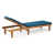 Teak Frame / Blue Cushion