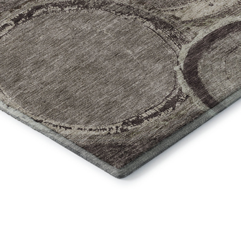Tapis chocolat Prisco lavable à la machine de qualité supérieure, Rectangulaire 3 pi x 5 pi