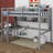 Twin Size Loft Bed With Desk And Shelves, Safety Guardrail And Ladder-257284067