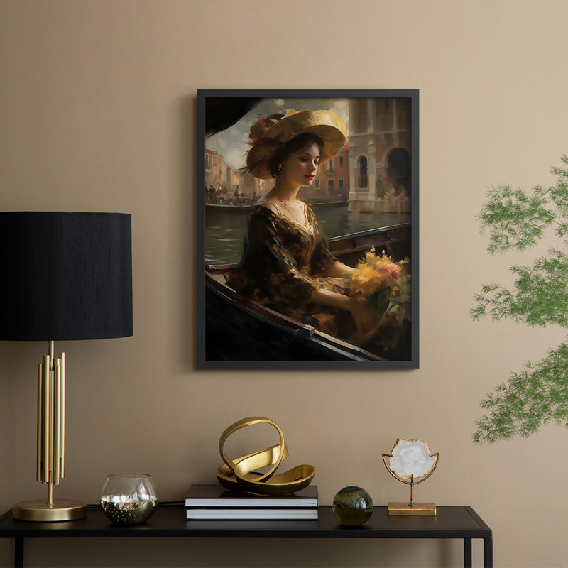 Reproduction encadrée WOMEN Series CDL XXXVI - bois massif, H 30 po x l 24 po, Noir, noir, noir, noir