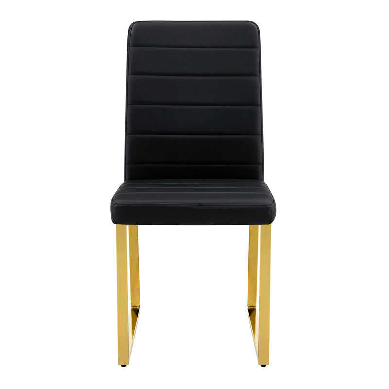 Ensemble de 4 chaises robustes: coussin de 2,1 po d'épaisseur, structure en fer, parfait pour la maison ou le bureau. Couleurs classiques, bon rapport qualité-prix