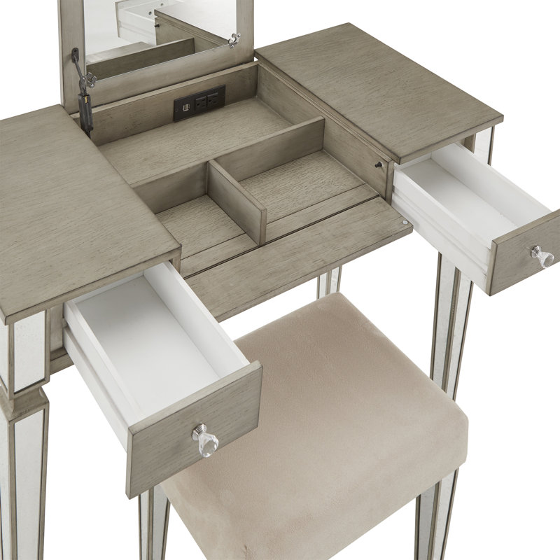 Ensemble coiffeuse avec miroir Woodmansee
