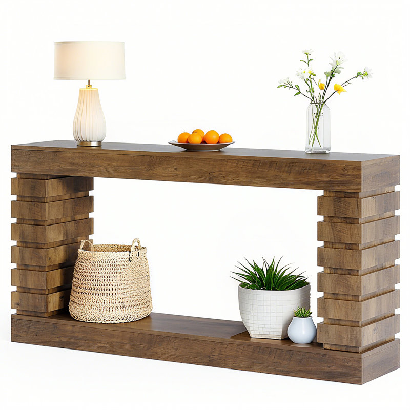 70.9" Console Table, Sofa Table for Living Room, Brown