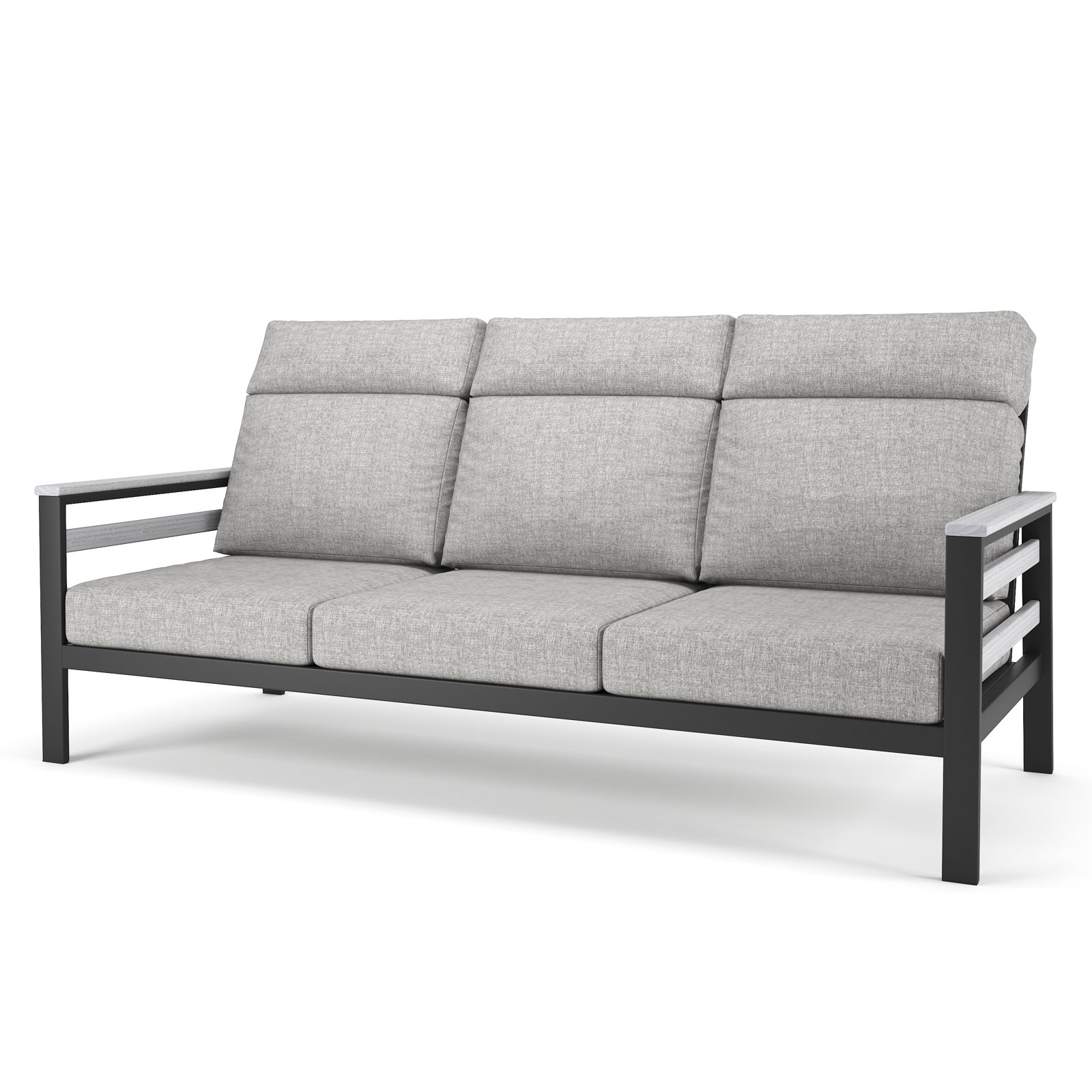 Townsend 80" Sunbrella® Patio Sofa, White, Canvas Granite