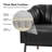 Byanka Industry 27.5" Wide Faux Leather Chair with Channel Tufting and Metal Leg-1202934948