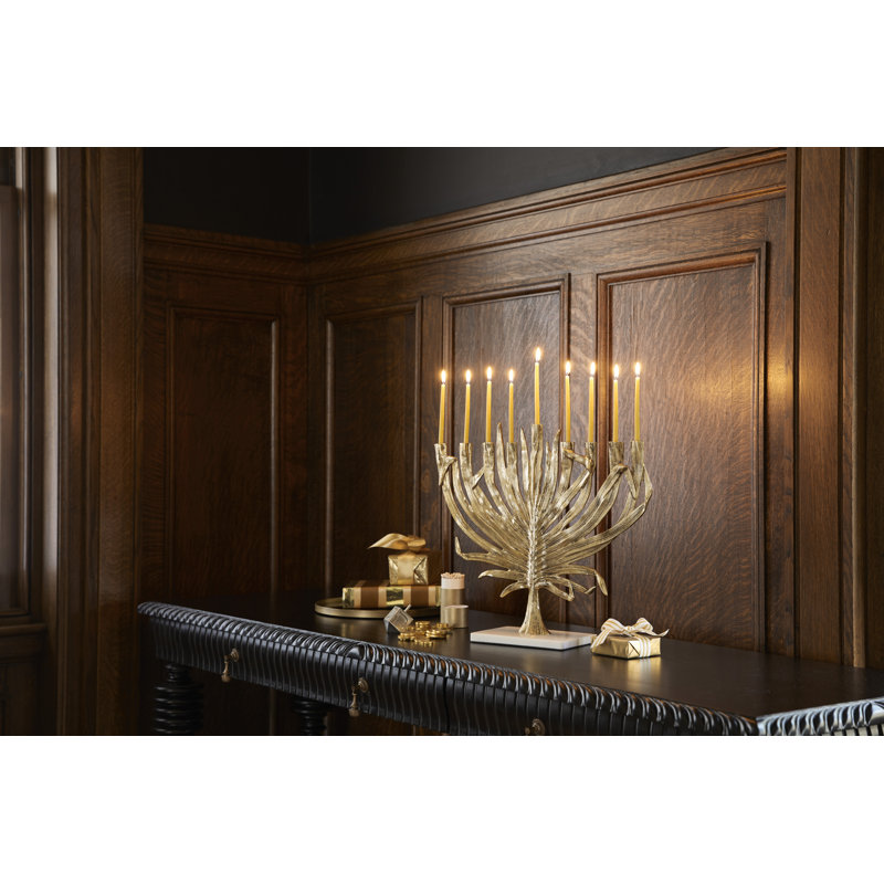 Palm Menorah, Gold