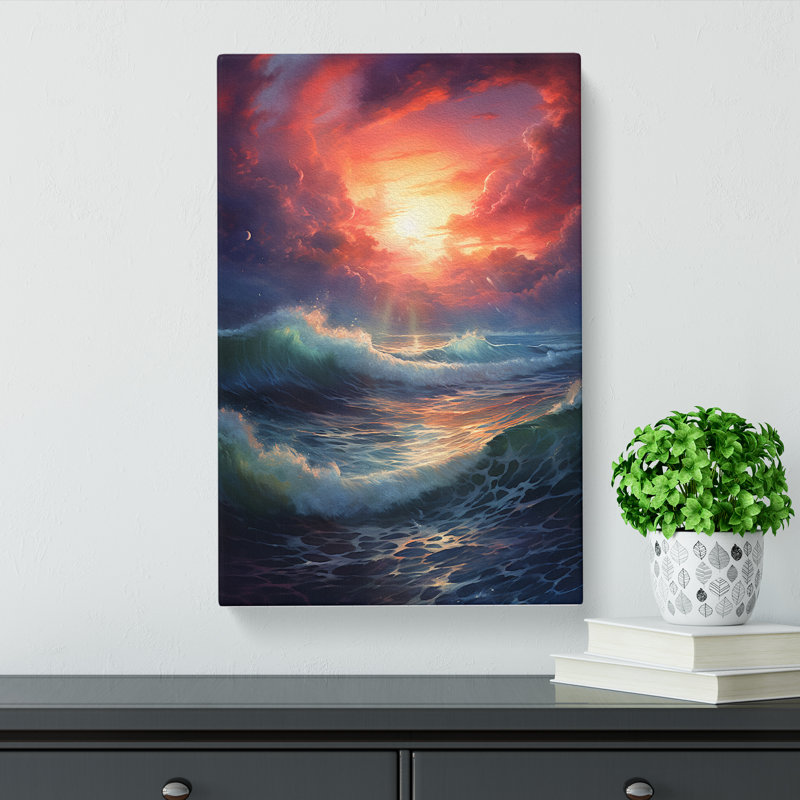 Ocean Tachisme Art - Wrapped Canvas, 50cm H x 35cm W x 3cm D