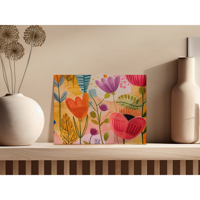 Floral Canvas Wall Art, Flower Wall Decor, Botanical Art Print, Home Decor, Abstract Flower Painting, Modern Wall Art, Floral Art