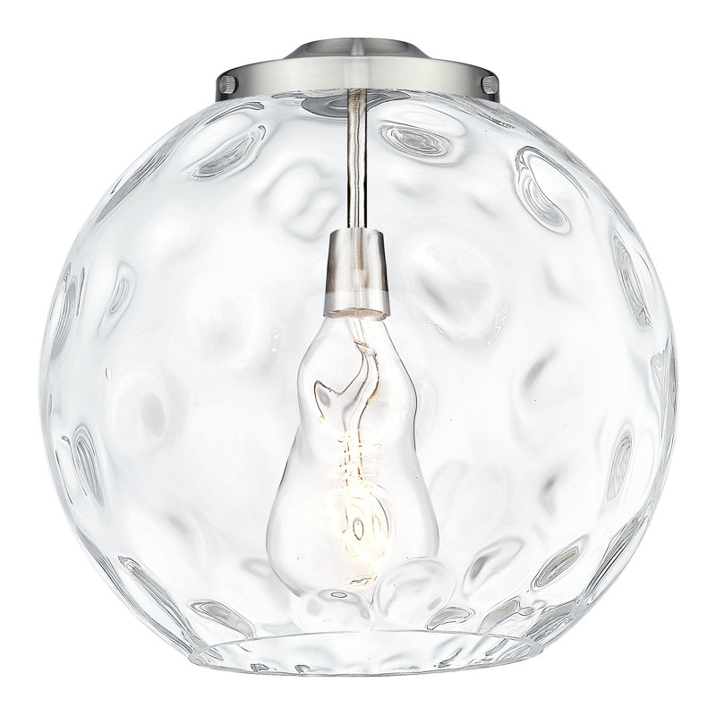 Luminaire suspendu sphère 3 lumières 3 lumières, Laiton antique, H 17,13 po x l 15,75 po x P 15,75 po