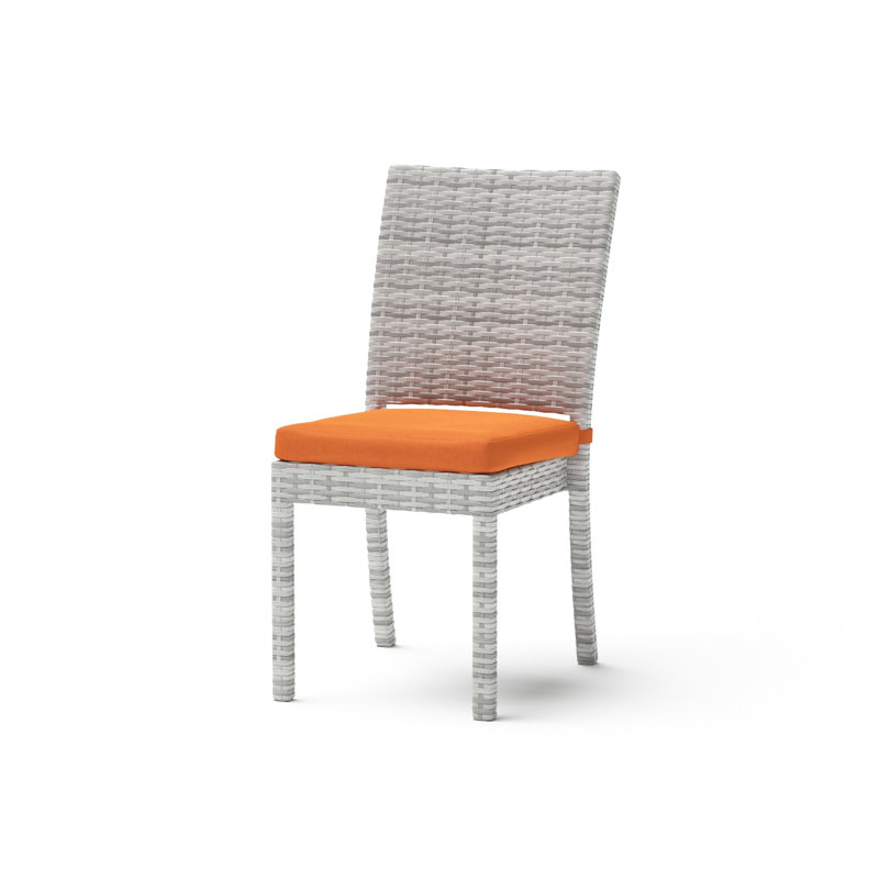 Chaises de patio Fionnula Sunbrella, Tissage uni Sunbrella® palette Cayenne, Gris