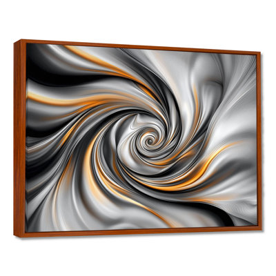 «Fractal Grey Vortex Galactic Expansion III», reproduction sur toile abstraite