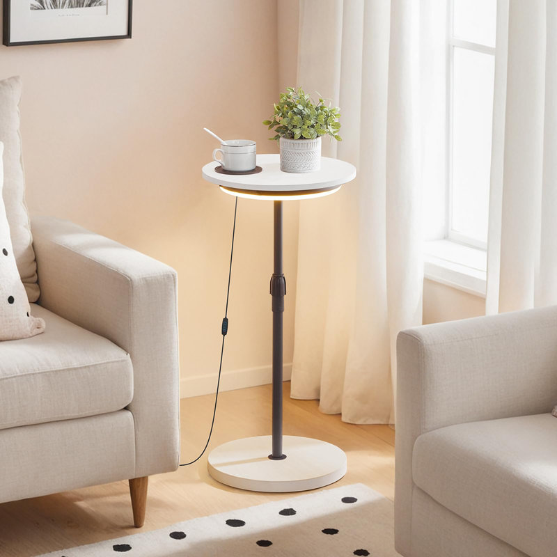 Petite table d'appoint ronde à hauteur réglable