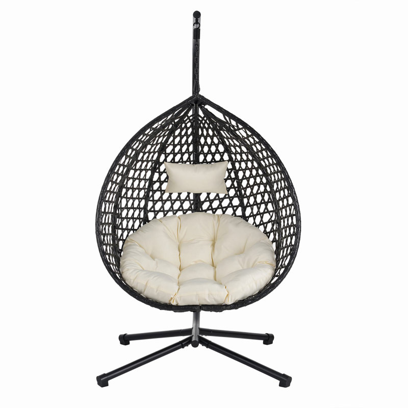 Balancelle avec support 42,13 po Gatsby, Beige, Noir