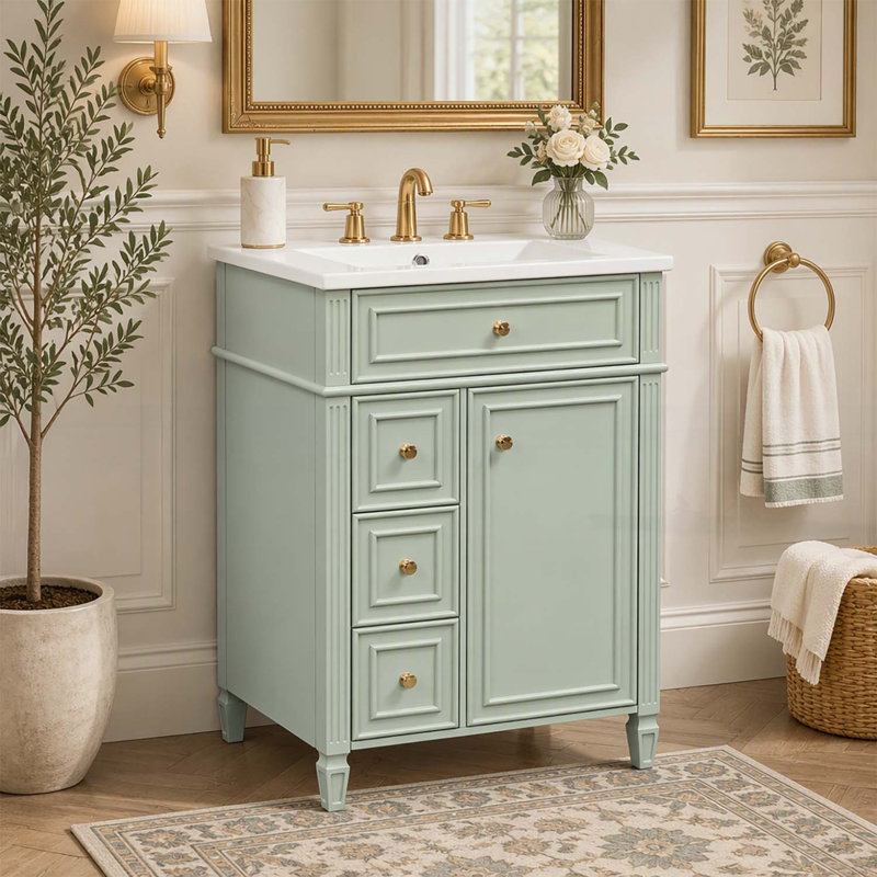 Freestanding Bathroom Storage Furniture Set