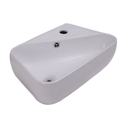 Barclay Nikki 11'' White Vitreous China Rectangular Bathroom Sink with Overflow