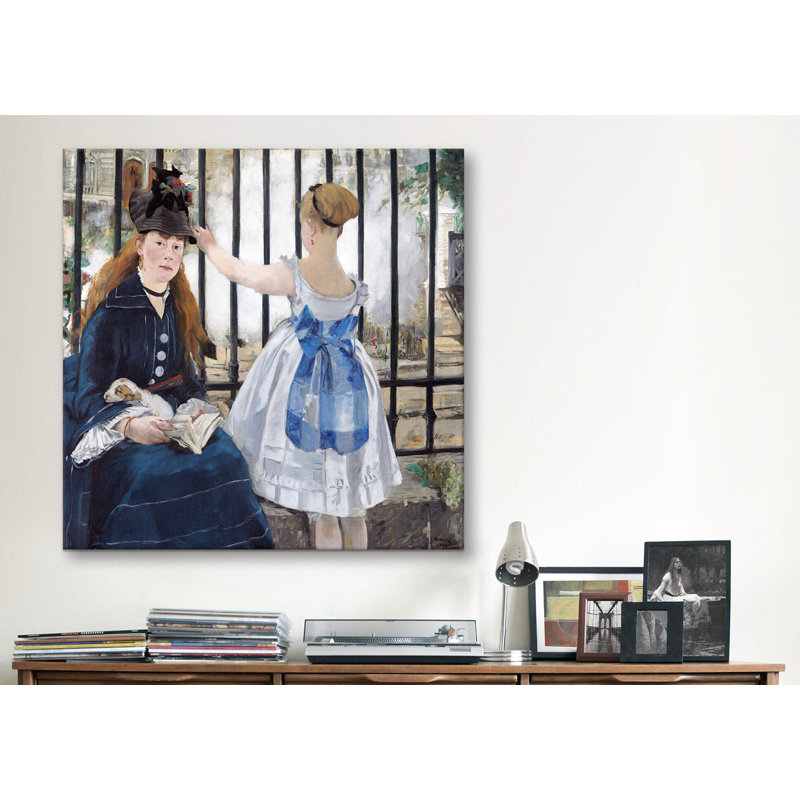 « the ferroviaire », reproduction d’art sur toile tendue Edouard Manet, H 18 po x l 18 po x P 1,5 po, Toile tendue