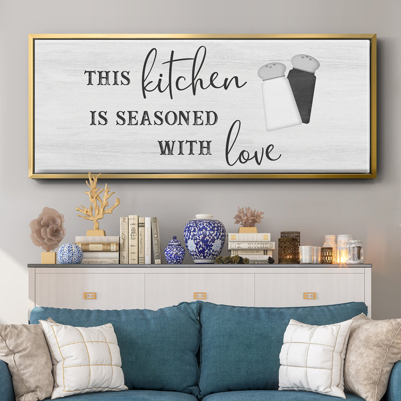 «Seasoned with Love», toile encadrée, H 20 po x l 50 po