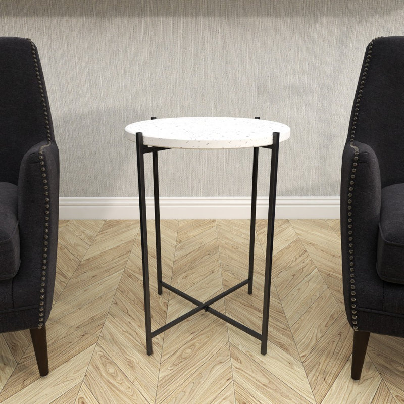 Table d'appoint Breyannah Terrazzo Stone